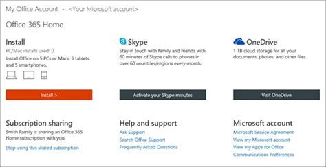 ms office 365 download existing account.